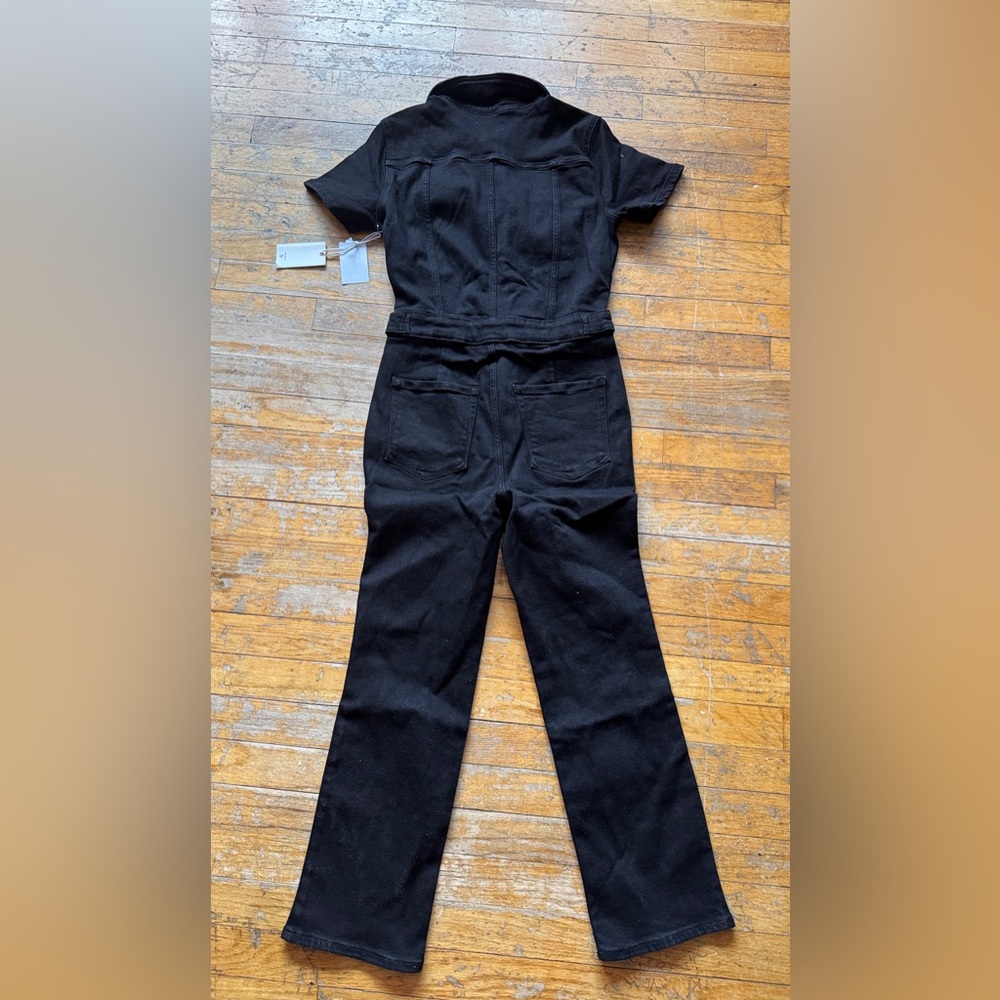 NWT - Good American -‎ Black Short-Sleeve Utility Jumpsuit - Picture 3 of 8